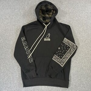 Kangol Bandana Print Pullover Hoodie Black XL Streetwear Graphic Hoodie